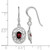 Sterling Silver Rhodium-Plated Fancy Garnet Drop French Wire Earrings, 15.25 mm - View 5