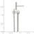 Sterling Silver Cubic Zirconia Bar Front and Back Drop Earrings, 35 mm - View 4