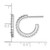 Sterling Silver Rhodium-Plated Cubic Zirconia J-Hoop Earrings, 16.5 mm - View 4