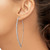 Sterling Silver Rhodium-Plated Cubic Zirconia Threader Drop Earrings, 71.46 mm - View 3
