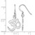 Sterling Silver Rhodium-Plated Polished OM Symbol Dangle French Wire Earrings, 28.97 mm - View 4