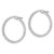 Sterling Silver Rhodium-Plated Cubic Zirconia Circle Dangle Earrings, 25 mm, 23 mm Wide - View 2