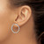 Sterling Silver Rhodium-Plated Cubic Zirconia Circle Dangle Earrings, 25 mm, 23 mm Wide - View 3