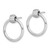 Sterling Silver Rhodium-Plated Polished Cubic Zirconia Large Post Dangle Earrings - View 2