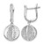 Sterling Shimmer Sterling Silver Rhodium-Plated 300 Stone Cubic Zirconia Sphere Dangle Hinged Post Drop Earrings, 25.7 mm