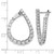 Sterling Shimmer Sterling Silver Rhodium-Plated 40 Stone Cubic Zirconia Front and Back Teardrop Hinged Hoop Earrings, 28.5 mm - View 4