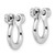 De-Ani Sterling Silver Rhodium-Plated Polished Medium Shackle Link Screw Drop Earrings, 17 mm - View 2