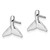De-Ani Sterling Silver Rhodium-Plated Polished Mini Whale Tail Stud Earrings, 10.4 mm - View 2