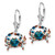 De-Ani Sterling Silver Rhodium-Plated Enameled Blue Crab Leverback Drop Earrings, 32 mm - View 2