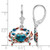 De-Ani Sterling Silver Rhodium-Plated Enameled Blue Crab Leverback Drop Earrings, 32 mm - View 4