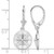 De-Ani Sterling Silver Rhodium-Plated Polished Mini Compass Leverback Drop Earrings, 29 mm - View 4