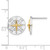 De-Ani Sterling Silver Rhodium-Plated Mini Compass with 14K Needle Stud Earrings, 13 mm - View 4