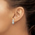 Sterling Silver Polished Cubic Zirconia Post Dangle Earrings, 19.03 mm - View 3