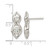 Sterling Silver Polished Cubic Zirconia Post Dangle Earrings, 19.03 mm - View 4