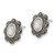 Sterling Silver Antiqued Marcasite & Mother of Pearl Stud Earrings, 12.93 mm - View 2