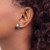 Sterling Silver Antiqued Marcasite & Mother of Pearl Stud Earrings, 12.93 mm - View 3