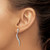Sterling Silver Rhodium-Plated Brushed Dangle Earrings, 34 mm - View 3