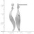 Sterling Silver Rhodium-Plated Brushed Dangle Earrings, 34 mm - View 4