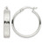 Sterling Silver Polished Geometric Design 5.25 mm Round Hoop Earrings, 26.75 mm Long