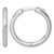 Sterling Silver Rhodium-Plated Polished 3 x 28 mm with Safety Lock Round Hinged Hoop Earrings