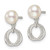 Sterling Silver Polished Glass Simulated Pearl Dangle Earrings, 16.85 mm - View 2