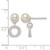 Sterling Silver Polished Glass Simulated Pearl Dangle Earrings, 16.85 mm - View 4
