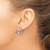 Sterling Silver Polished Circle with Drop & Dangle Threader Post Earrings, 21.1 mm - View 3