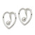 Sterling Silver Polished Heart with Drop and Dangle Ball Threader Post Earrings, 20.75 mm - View 2
