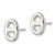 Sterling Silver Polished Oval Design Stud Earrings, 10.85 mm - View 2