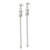 Sterling Silver Fancy Knot with Chain Post Dangle Earrings, 62.15 mm - View 2