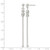 Sterling Silver Fancy Knot with Chain Post Dangle Earrings, 62.15 mm - View 4