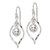 Sterling Silver Polished Twisted and Ball Dangle French Wire Earrings, 40 mm - View 2