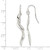 Sterling Silver Polished Twisted Dangle French Wire Earrings, 43.3 mm - View 4