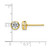 Sterling Silver Gold-Tone Polished 5 mm Round Cubic Zirconia Bezel Set Stud Earrings, 6 mm Long - View 4