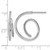 Sterling Silver Rhodium-Plated Cubic Zirconia Fancy J Hoop Post Drop Earrings, 23.5 mm - View 4