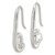 Sterling Silver Polished Checkerboard Cubic Zirconia Dangle Earrings, 24.54 mm - View 2