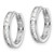 Sterling Silver Polished Rhodium-Plated Cubic Zirconia Hinged Hoop Earrings, 15 mm - View 2