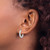 Sterling Silver Polished Rhodium-Plated Cubic Zirconia Hinged Hoop Earrings, 15 mm - View 3