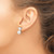 Sterling Silver Shell Simulated Pearl Heart Post Drop Earrings, 15.62 mm - View 3