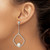 Sterling Silver Rhodium-Plated 7-8 mm White Rice Cultured Freshwater Pearl Cubic Zirconia Dangle Earrings, 57.9 mm Long - View 3