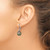 Sterling Silver Rhodium-Plated 9-10 mm Black Teardrop Cultured Tahitian Pearl Dangle Leverback Earrings, 28.15 mm Long - View 3