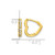 Sterling Silver Polished Gold-Tone Cubic Zirconia Hinged Heart Shaped Hoop Earrings, 12.25 mm - View 4