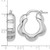 Sterling Silver Rhodium-Plated Polished Flower Shape Hoop Earrings, 25.2 mm - View 4