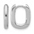 Sterling Silver Rhodium-Plated Rounded Edge Square Hinged Hoop Earrings, 15 mm