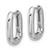 Sterling Silver Rhodium-Plated Rounded Edge Square Hinged Hoop Earrings, 15 mm - View 2