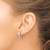 Sterling Silver Rhodium-Plated Rounded Edge Square Hinged Hoop Earrings, 15 mm - View 3