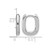 Sterling Silver Rhodium-Plated Rounded Edge Square Hinged Hoop Earrings, 15 mm - View 4