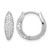 Sterling Silver Rhodium-Plated Pavé Cubic Zirconia Hinged Huggie Hoop Earrings, 15.4 mm