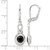 Sterling Silver Polished Onyx Knot Leverback Dangle Earrings, 36.5 mm - View 4