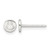 Sterling Silver E-Coating Polished Smiley Face Stud Earrings, 4.8 mm